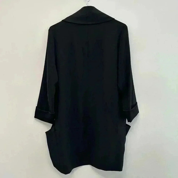 Wilfred Chevalier Jacket  Relaxed Open-Front Blazer Black Women's Size 4 - Picture 13 of 16